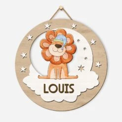 Plaque En Bois Personnalisée Pour Enfant À Suspendre - Rêves D’Animaux