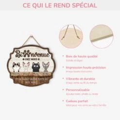 Plaque En Bois Personnalisée Avec Chat Rigolo À Suspendre - Bienvenue Chez Nous -Cadeau Plus 5135QFR4 plaque en bois personnalisee avec chat rigolo a suspendre bienvenue chez nous 5135qkynd
