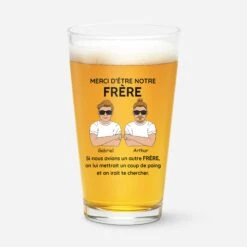Verre À Bière Personnalisé Pour Homme - Merci D’Être Mon Frère