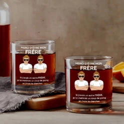 Verre À Whisky Personnalisé Pour Homme - Merci D’Être Mon Frère