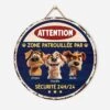 Plaque En Bois Personnalisée À Suspendre - Zone Patrouillée Avec Chien -Cadeau Plus 5160QFR1 plaque en bois personnalisee a suspendre zone patrouillee avec chien 5160qkgmc