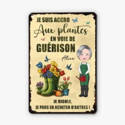 Plaque En Métal Personnalisée Pour Femme - Accro Aux Plantes 5 Plaque En Métal Personnalisée Pour Femme - Accro Aux Plantes -Cadeau Plus 5176EFR2 plaque en metal personnalisee pour femme accro aux plantes 5176e6kta