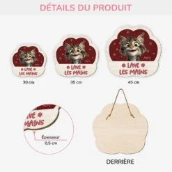 Plaque En Bois Personnalisée À Suspendre Avec Chat - Lave Tes Pattes -Cadeau Plus 5214QFR3 plaque en bois personnalisee a suspendre avec chat lave tes pattes 5214qk6nd