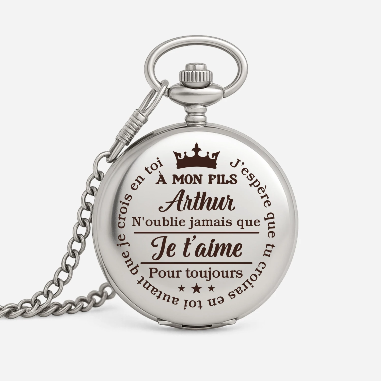 Montre De Poche Personnalisable - À Mon Fils 3 Montre De Poche Personnalisable - À Mon Fils