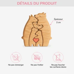 Puzzle En Bois Personnalisé Avec Prénoms - Famille Ours -Cadeau Plus 5245QFR3 puzzle en bois personnalise avec prenoms famille ours 5245q 1375a372 34e9 4ada a78f 6383989f8411