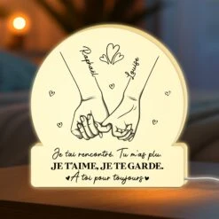 Cadeau Plus -Cadeau Plus 5259LFR2 lightbox personnalisable pour couple je taime je te garde version mains 5259l8m5g 5df84ec5 4e73 4258 a79a a514e3670c23