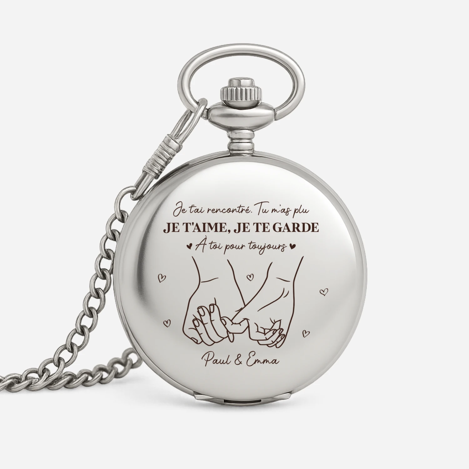 Montre De Poche Personnalisable Pour Couple - À Toi Pour Toujours 2 Montre De Poche Personnalisable Pour Couple - À Toi Pour Toujours