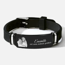 Bracelet Personnalisé Couple Avec Photo - Ensemble Pour Toujours Et À Jamais