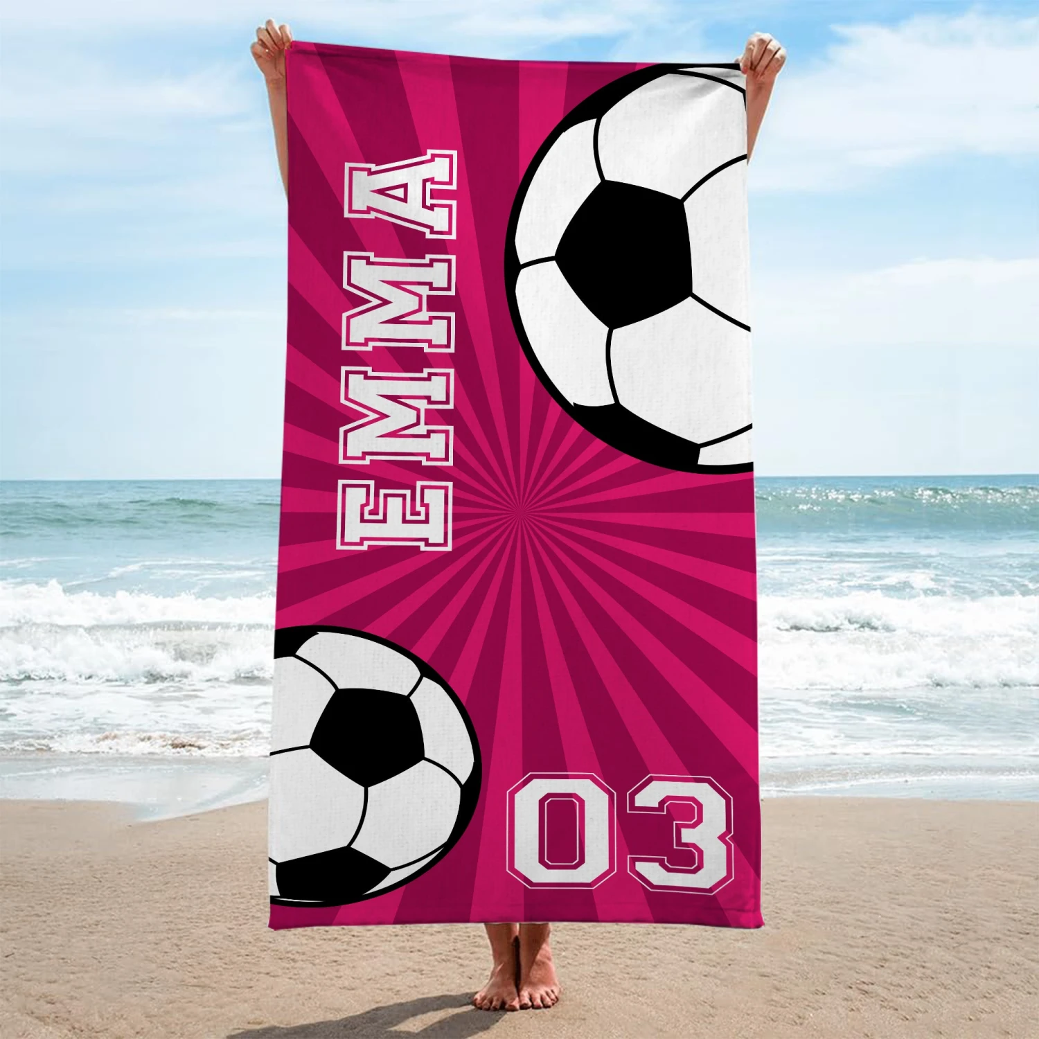 Équipe De Volley - Serviette De Plage Personnalisée 4 Équipe De Volley - Serviette De Plage Personnalisée – Image 2