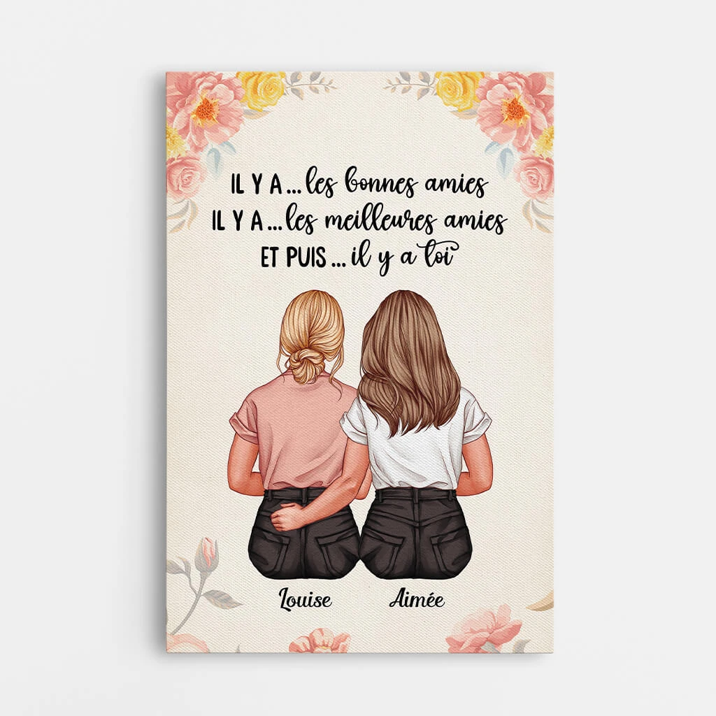 Il Y A Toi Avec Fleurs - Toile Personnalisée Pour Meilleure Amie 3 Il Y A Toi Avec Fleurs - Toile Personnalisée Pour Meilleure Amie