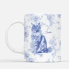 Mug Personnalisé Chat - Floral Style Blue-Toile -Cadeau Plus FR1 2e029596 9548 438b 80bd 436ffdc463ed