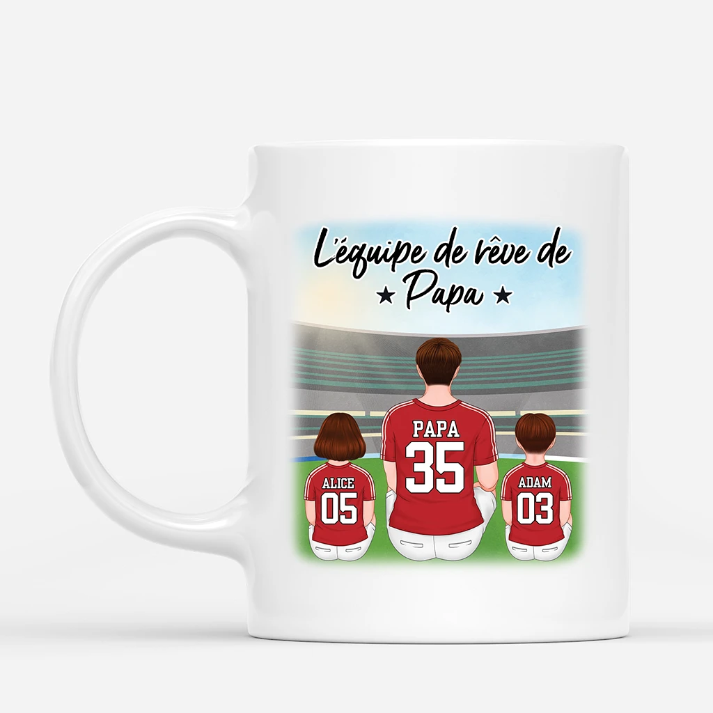 Mug Personnalisé Papa - L’Équipe De Rêve De Papa Footballeur 3 Mug Personnalisé Papa - L’Équipe De Rêve De Papa Footballeur