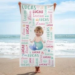 Serviette De Plage Personnalisée Pour Enfant - La Petite Sirène -Cadeau Plus FR2 1374e417 0a5e 4634 8595 fc3492980dfa