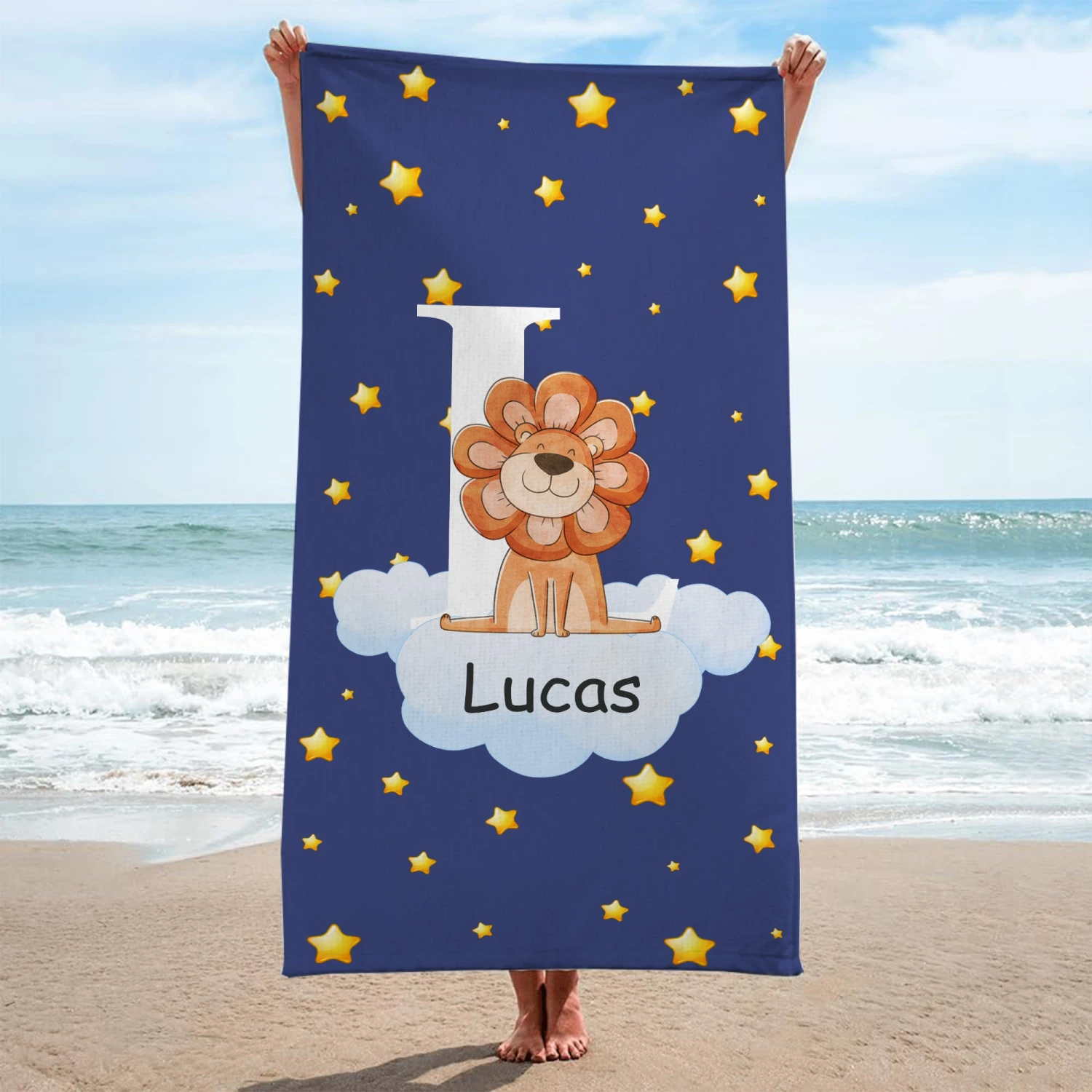 Serviette De Plage Personnalisée - Enfant Sur Le Ciel 4 Serviette De Plage Personnalisée - Enfant Sur Le Ciel – Image 2