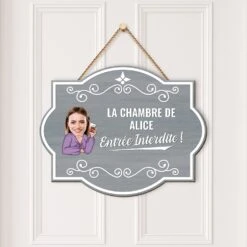 Plaque En Bois Personnalisée À Suspendre - La Chambre Interdite -Cadeau Plus FR2 491bba5a 6e51 479e a318 f567b318d9af