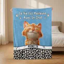 Plaid Personnalisé Photo Chat - La Meilleure Vie -Cadeau Plus FR2 606f88c4 2b5b 4764 97c8 abf966956f81