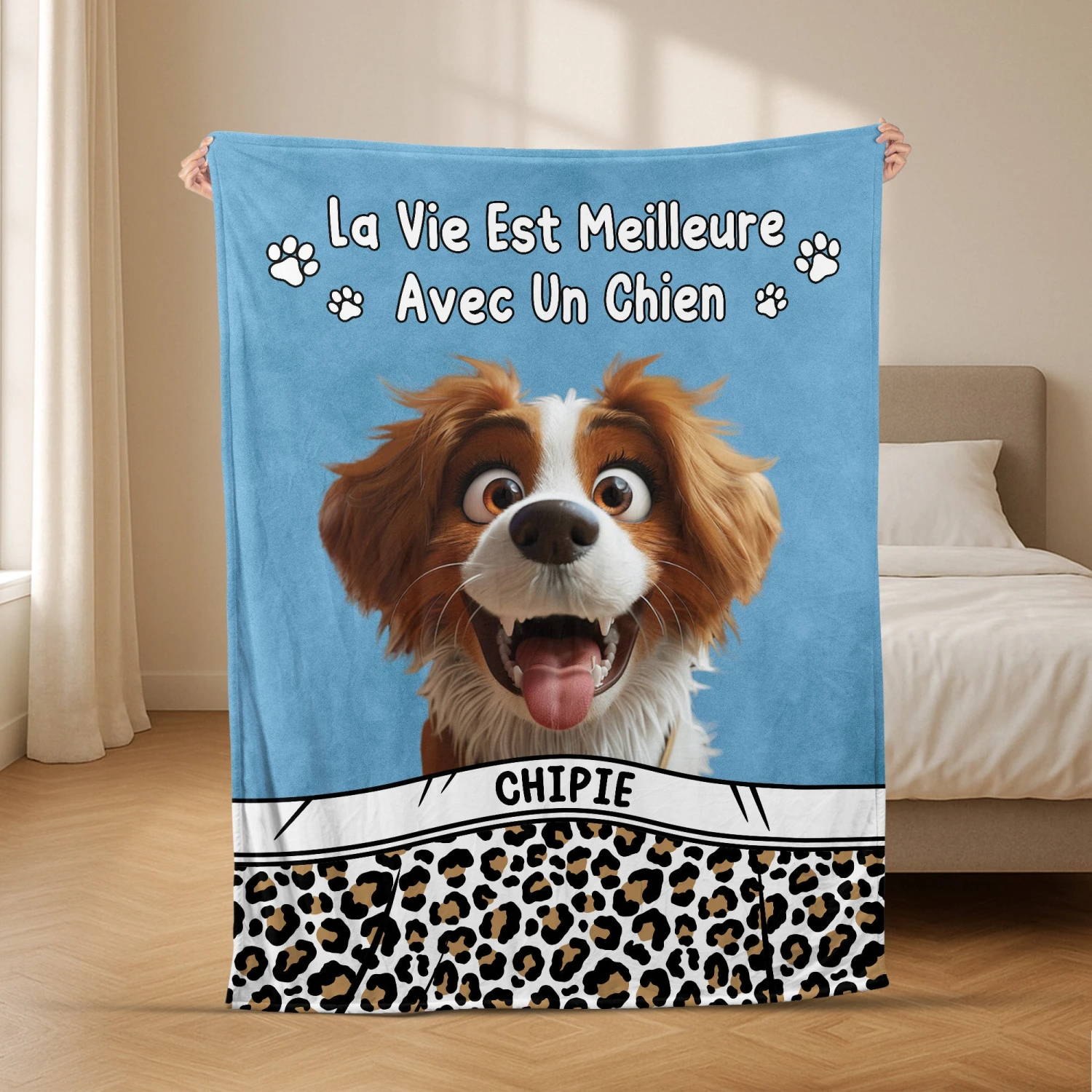 Plaid Personnalisé Photo Chien - La Meilleure Vie 4 Plaid Personnalisé Photo Chien - La Meilleure Vie – Image 2