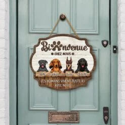 Plaque En Bois Personnalisée Avec Chien Rigolo À Suspendre - Bienvenue Chez Nous -Cadeau Plus FR2 75420970 924f 4c0e b438 1b65d1781cec