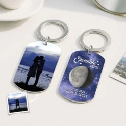 Porte Clé Aluminium Personnalisé Pour Couple - Ensemble Depuis - Design Lune -Cadeau Plus FR2 f1f1f644 56b5 4fc6 b7d6 be3e9f709992