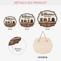 Plaque En Bois Personnalisée Avec Chien Rigolo À Suspendre - Bienvenue Chez Nous -Cadeau Plus FR3 6ff824a6 0ad5 4165 b62c 5bf9398541dd