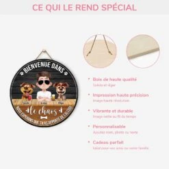 Plaque En Bois Personnalisée Avec Chien À Suspendre - Bienvenue Dans Le Chaos -Cadeau Plus FR4 7c8b6832 d1cb 412f af0e 75d33da3144f