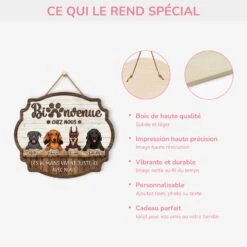 Plaque En Bois Personnalisée Avec Chien Rigolo À Suspendre - Bienvenue Chez Nous -Cadeau Plus FR4 c91da5bd 7080 4d12 a719 f6c14d28f56f
