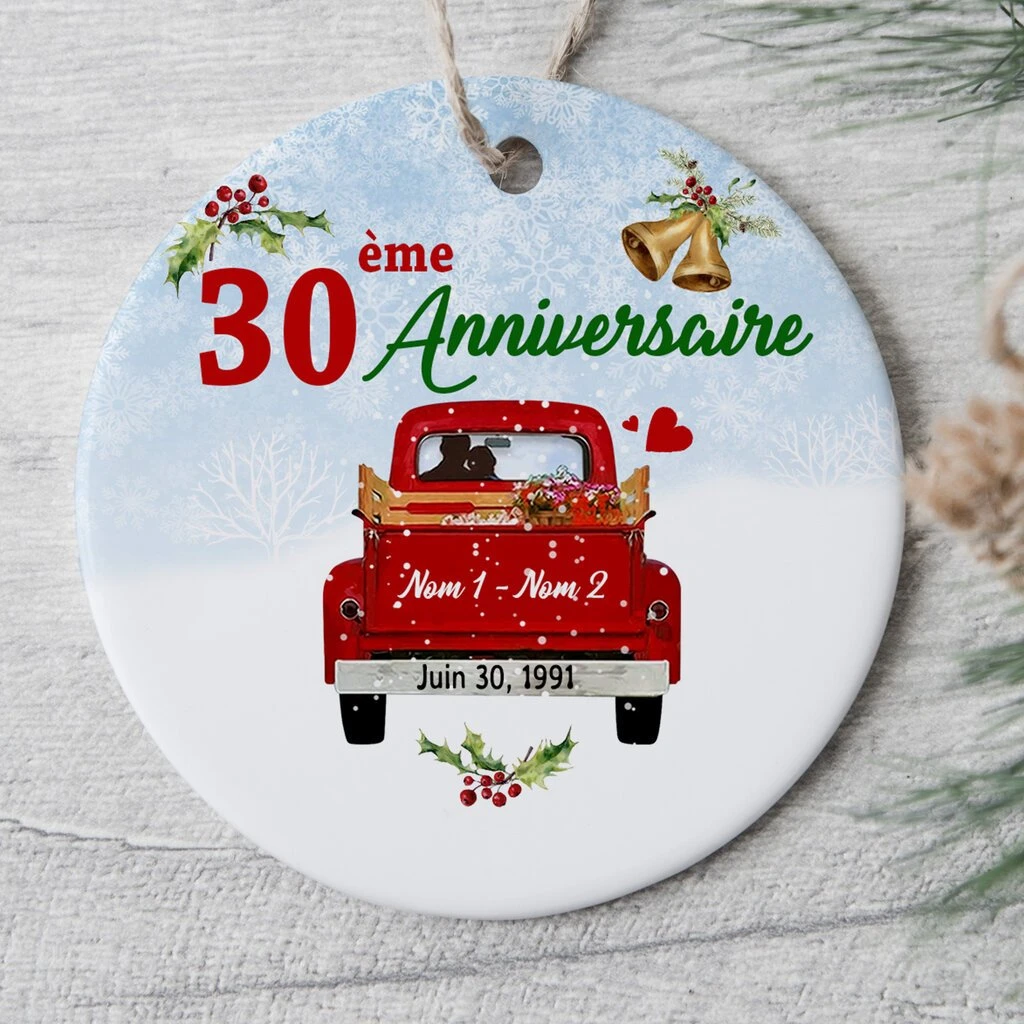 Ornement Anniversaire De Mariage Personnalisé 4 Ornement Anniversaire De Mariage Personnalisé – Image 2