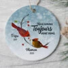 Ornement Nous Sommes Toujours Avec Vous, Cardinaux Oiseaux Personnalisé -Cadeau Plus FR 0055ORN Mockup 463c7561 0630 41c8 a186 dbcbebb366c6