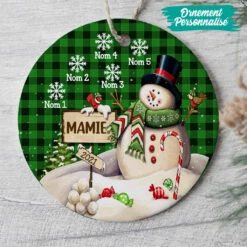 Ornement De Noël Maman Mamie Bonhomme De Neige Personnalisé -Cadeau Plus FR 0079ORN2 7722b7a3 7d97 4227 bd64 bec6c490cff0