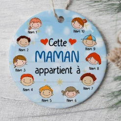 Ornement De Noël Cette Mamman Appartient à Personnalisé