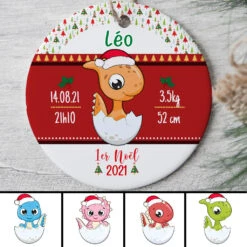 Ornement De Noël Nouveau-Né Personnalisé