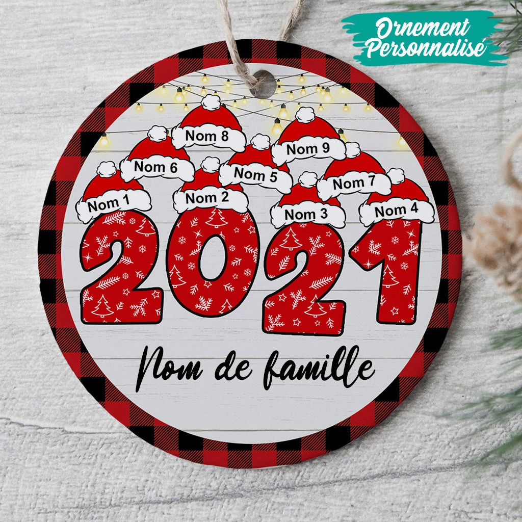 Ornement Famille Chapeau Personnalisé 4 Ornement Famille Chapeau Personnalisé – Image 2