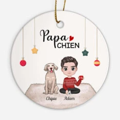 Ornement Papa Chien Personnalisé