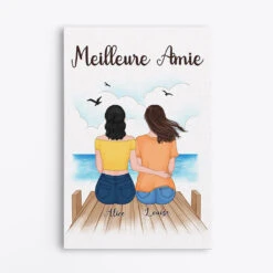 Toile Amie En Or, Meilleure Amie Personnalisée