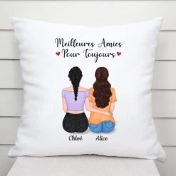 Coussin Meilleures Amies Pour Toujours Personnalisé