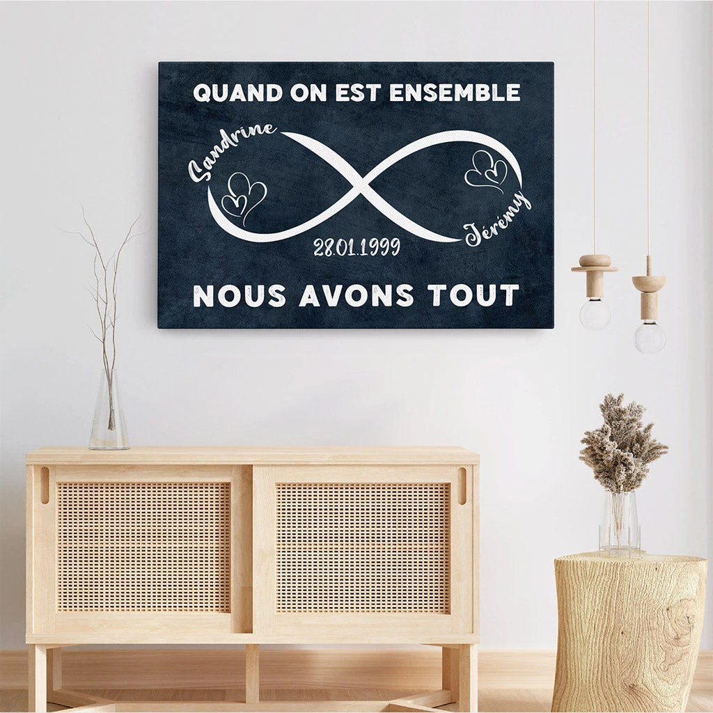 Toile Nous Avons Tout Personnalisée 5 Toile Nous Avons Tout Personnalisée – Image 3