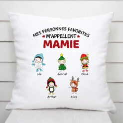 Coussin Mes Personnes Favorites M'Appellent Mamie Personnalisé