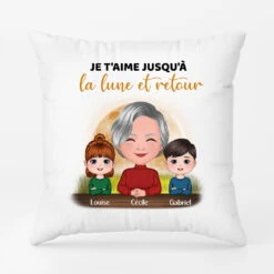 Coussin Je T'aime, Mamie Personnalisé