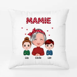 Coussin Mamie Et Petits-Enfants Personnalisé