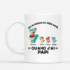 Mug Quand J'ai Papa Papi Personnalisé 2 Mug Quand J'ai Papa Papi Personnalisé -Cadeau Plus FR 0583M1