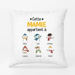 Coussin Cette Mamie Appartient À Bonhommes Personnalisé
