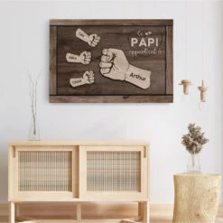 Toile Ce Papa Papi Appartient, Bose De Poing Papa Personnalisée -Cadeau Plus FR 0632C5 a124cf74 4ee6 4d97 a590 3c504330522d