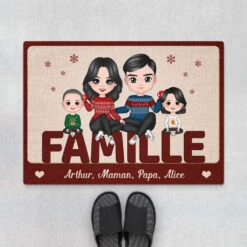 Paillasson Personnalisé Famille – Motif Simple & Prénoms