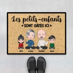 Tapis Personnalisé Petits-enfants – Cadeau Papi & Mamie