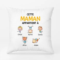 Cette Maman Appartient À Avec Les Enfants Espiègles - Coussin Pour Grand-Mère