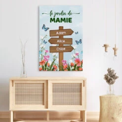 Toile Le Jardin De Mamie Maman Avec Tableau Direction Et Papillons Personnalisée -Cadeau Plus FR 0743C5 461a32a6 f7bc 497d a208 bab2e60afcf5