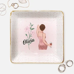 Coupelle À Bijoux Personnalisée - Jolie Femme Charmante