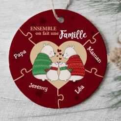 Ornement Famille Ours Personnalisé