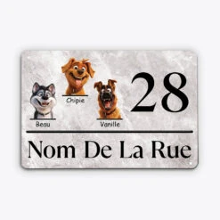 Plaque Chien Personnalisée – Notre Adresse Version Canine