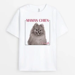 Maman Chien Avec Photo De Chien - T-shirt Original Pour Amoureux Des Chiens